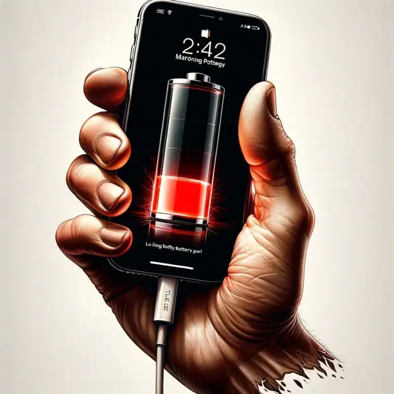 iPhone mister hurtigt strøm